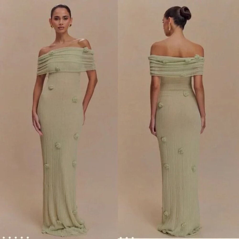 MESHKI Brynn Orchid Knit Maxi Dress